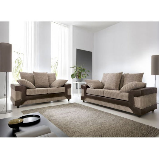 Dyno Fabric Sofa Set | 3+2 Seater | Brown| Timeless Appeal | Furco