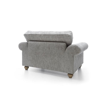 FURCO Ingrid Armchair - Contemporary Ash Grey Fabric Seating