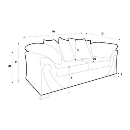 Illuminate 3 Seater Sofa - Brown Fabric