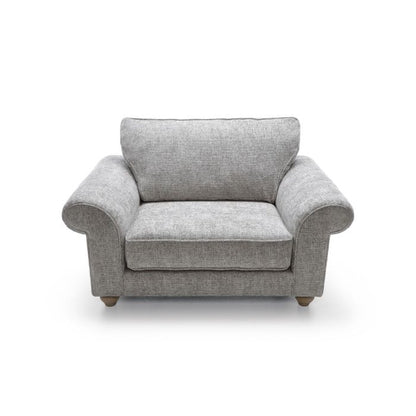 FURCO Ingrid Armchair - Contemporary Ash Grey Fabric Seating