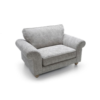 FURCO Ingrid Armchair - Contemporary Ash Grey Fabric Seating