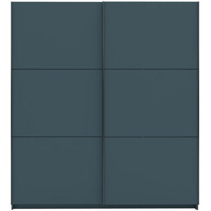 Norvik 180cm Sliding 2 Door Wardrobe - Anthracite Grey