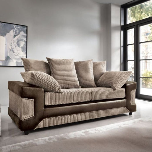 Dyno 3 Seater Sofa - Brown Fabric