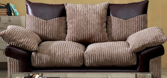 Monty Metropolis 2 Seater Sofa in Brown and Coffee - Durable Hardwood Frame