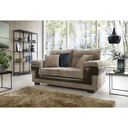 Sampson 2 Seater Sofa - Brown Fabric