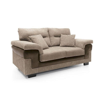 Sampson 2 Seater Sofa - Brown Fabric