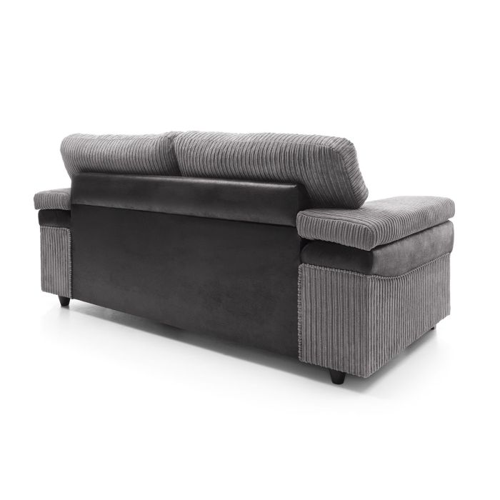 Sampson 3 Seater Sofa - Black Fabric