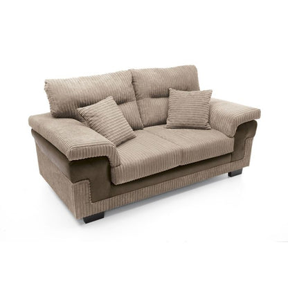 Sampson 2 Seater Sofa - Brown Fabric