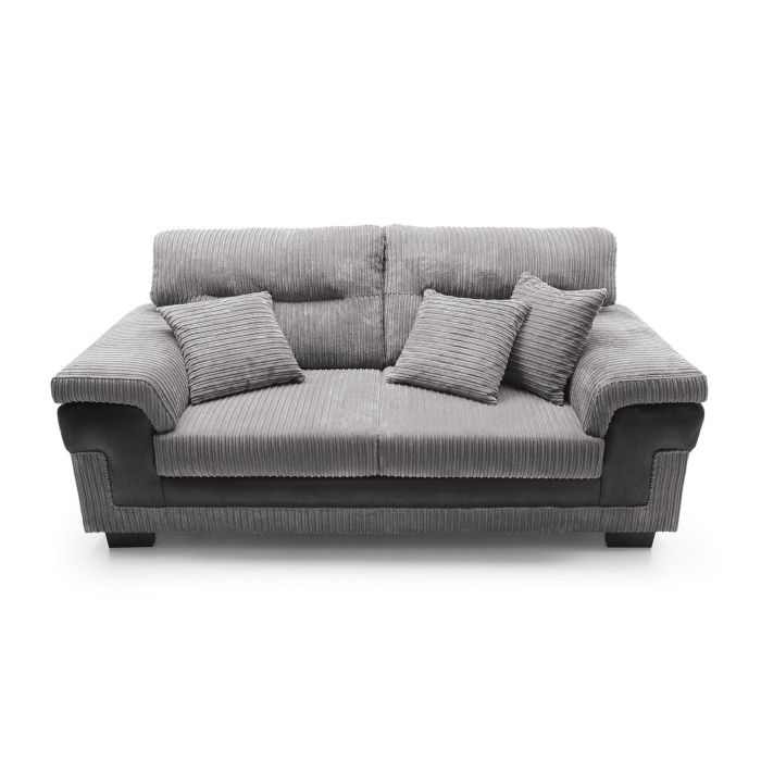 Sampson 3 Seater Sofa - Black Fabric