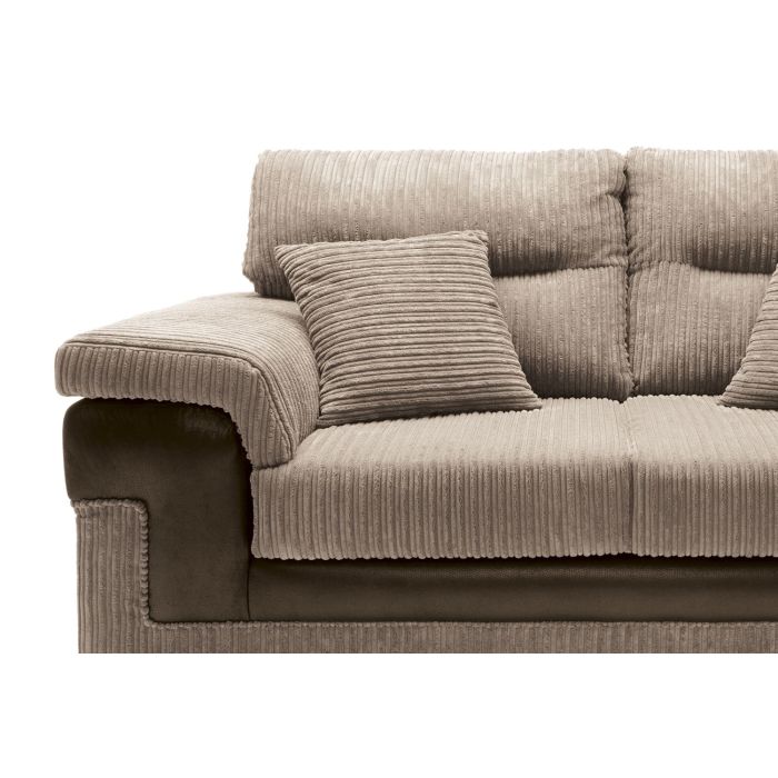 Sampson 2 Seater Sofa - Brown Fabric