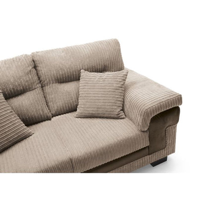 Sampson 2 Seater Sofa - Brown Fabric