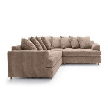 Fergasson Fabric Corner Sofa - Brown