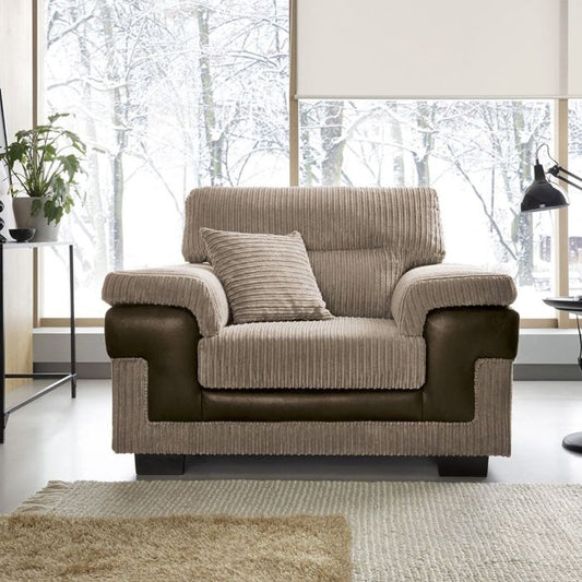 Sampson Armchair - Brown Fabric