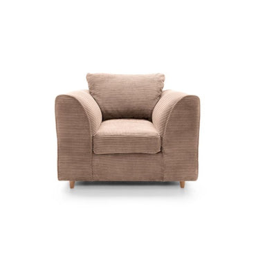 Jill Jumbo Armchair - Brown Fabric