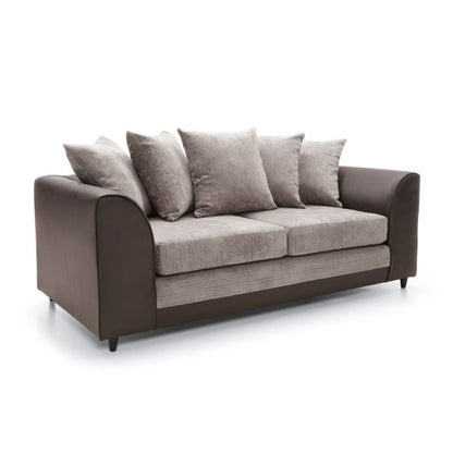 Dilan 3 Seater Sofa - Brown Fabric