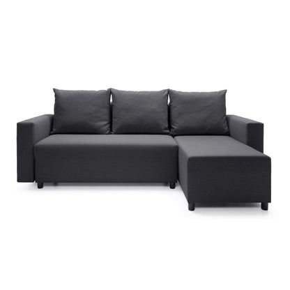 Osllo Corner Sofabed - Black-Right Facing Fabric