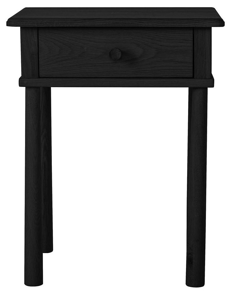 Wycombe Nordic Style Black Bedside Table - 1 Drawer