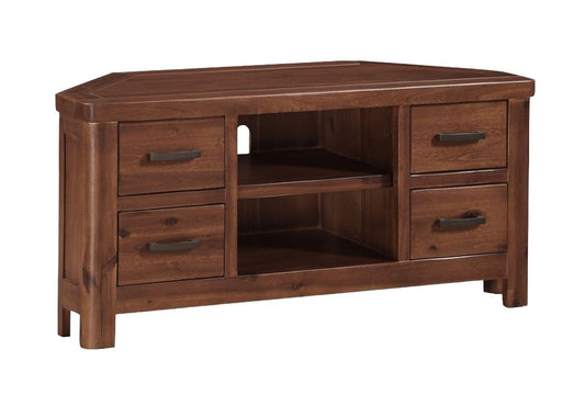 Andorra Dark Acacia Corner TV Unit