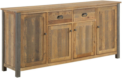 Urban Elegance Reclaimed Wood 4 Drawer Large Sideboard