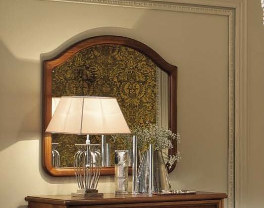 Camel Nostalgia Night Walnut Italian Large Vanity Mirror - 110cm x 101cm