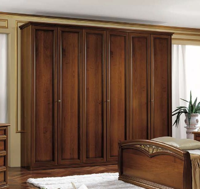 Camel Nostalgia Night Walnut Italian 6 Door Wardrobe