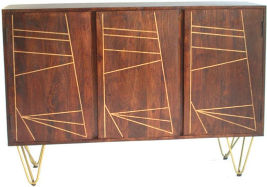 Mango Dark Gold 3 Door Large Sideboard