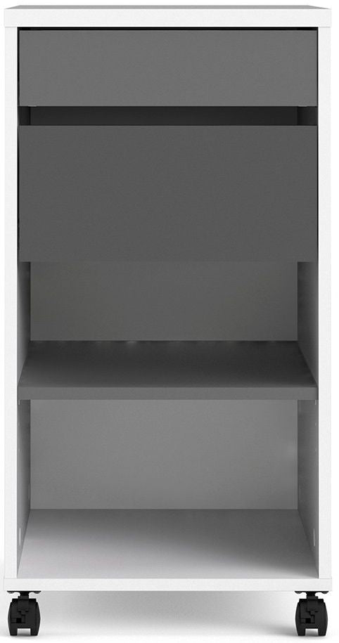 Function Plus Mobile File Cabinet 2 Drawer with 1 Shelf