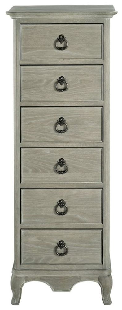 Willis and Gambier Camille Oak 6 Drawer Tallboy Chest