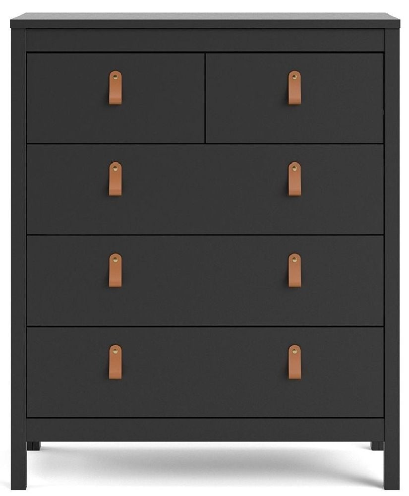 Barcelona 3+2 Drawer Chest in Matt Black