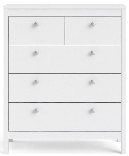 Madrid Chest 3+2 Drawer in White