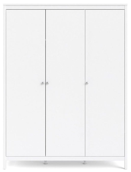 Madrid Wardrobe with 3 Door in White