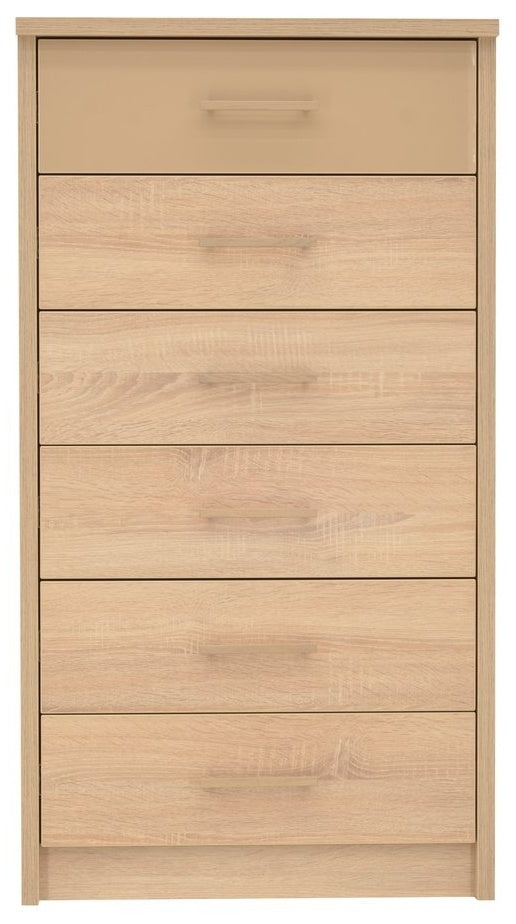 Cremona Sonoma Oak 6 Drawer Chest