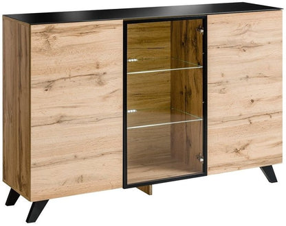 Thin Oak 3 Door Sideboard