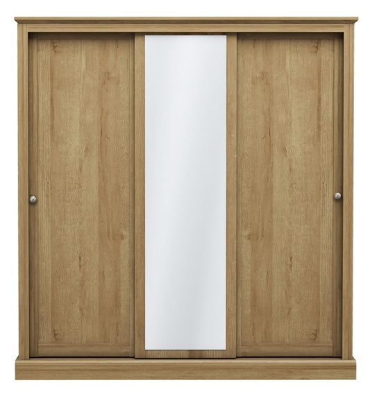 Devon Oak 3 Door Sliding Wardrobe