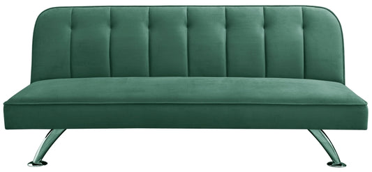 Brighton Green Velvet Fabric 3 Seater Sofabed