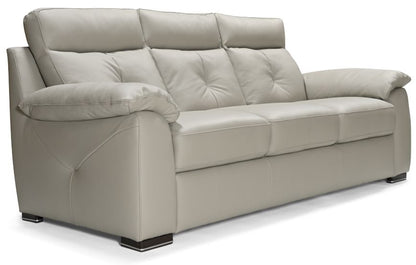 Bari Moon Leather 3 Seater Sofa