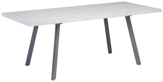 Athens Rhine Light Grey Top 6 Seater Extending Dining Table