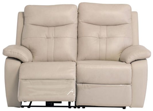 Sophia Light Stone Leather 2 Seater Electric Recliner Sofa