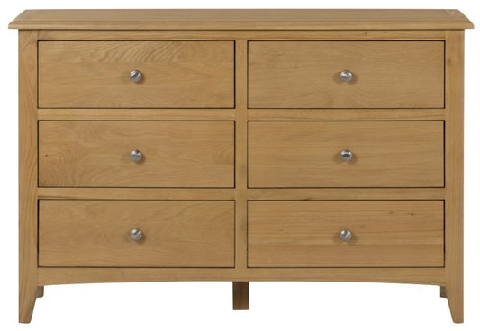 Kilkenny Oak 6 Drawer Wide Chest