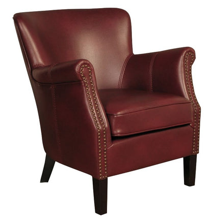 Harlow Burgundy Leather Armchair