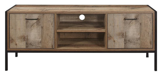 Urban Rustic Wood Effect Industrial Style TV Unit