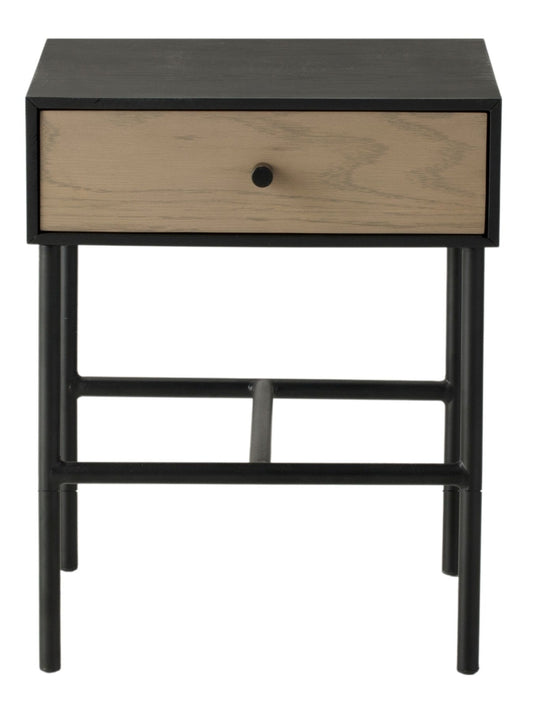 Carbury Industrial 1 Drawer Bedside Table