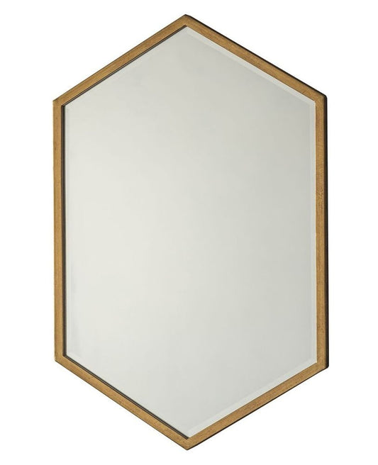 Helston Antique Gold Hexagon Mirror - 60cm x 90cm