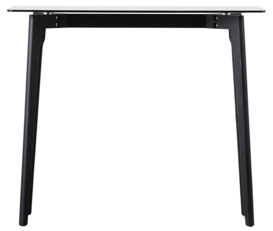 Blair Glass and Black Oak 90cm Console Table