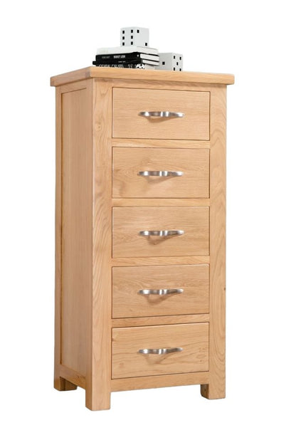 Cambridge Oak 5 Drawer Chest