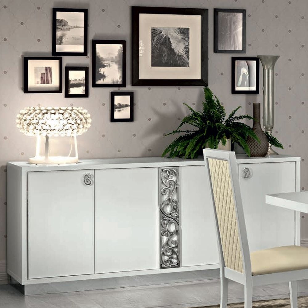 Camel Roma Day White Glamour Italian Large Buffet Large Sideboard