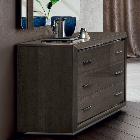 Camel Elite Night Silver Birch Italian 3 Drawer Chest