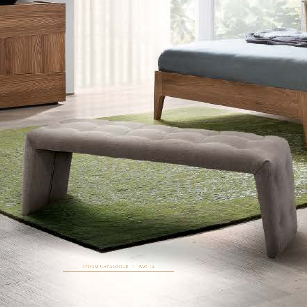 Camel Storm Night Italian Bedroom Bench