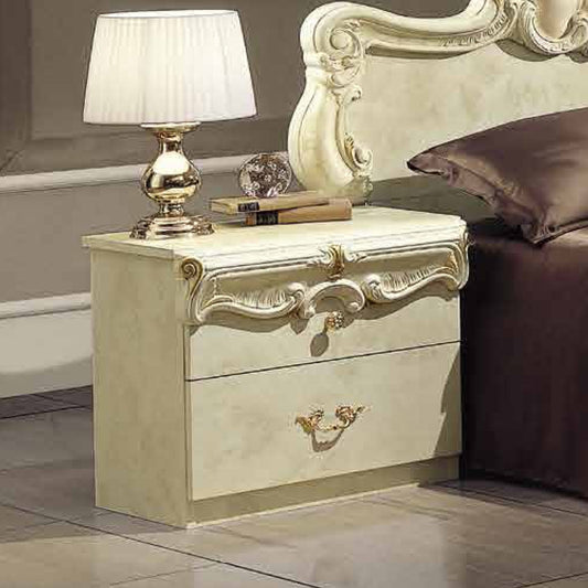 Camel Barocco Ivory Italian Bedside Cabinet