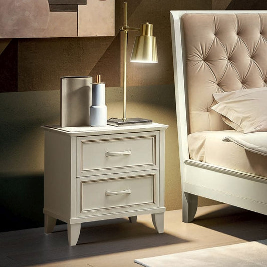 Camel Giotto Night Bianco Antico Italian Bedside Cabinet